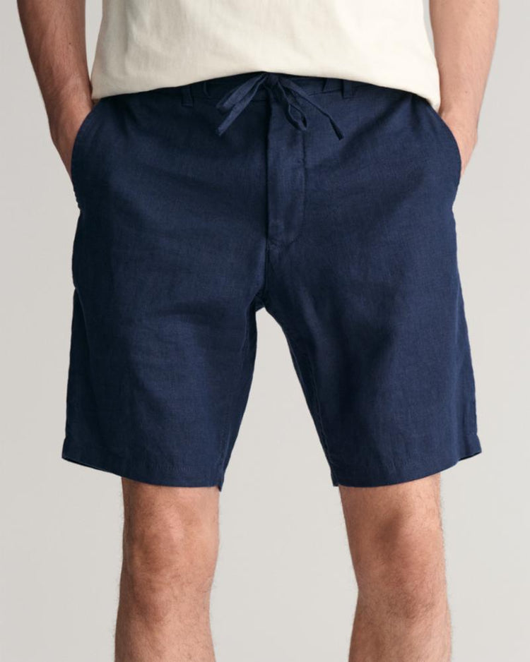 Gant Apparel Mens RELAXED LINEN DS SHORTS 410/MARINE