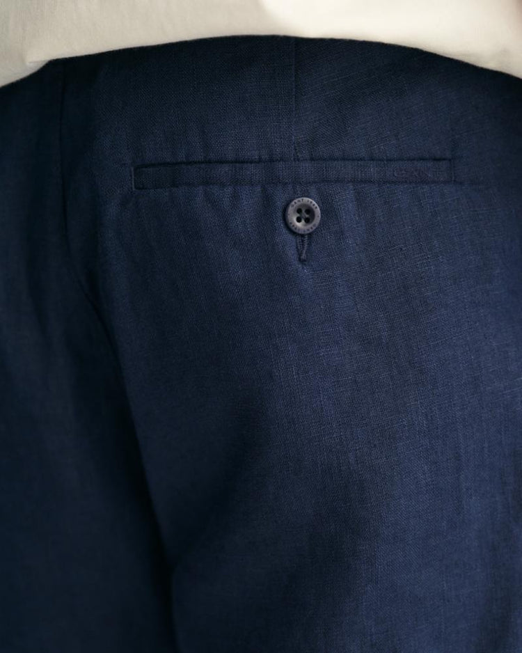 Gant Apparel Mens RELAXED LINEN DS SHORTS 410/MARINE