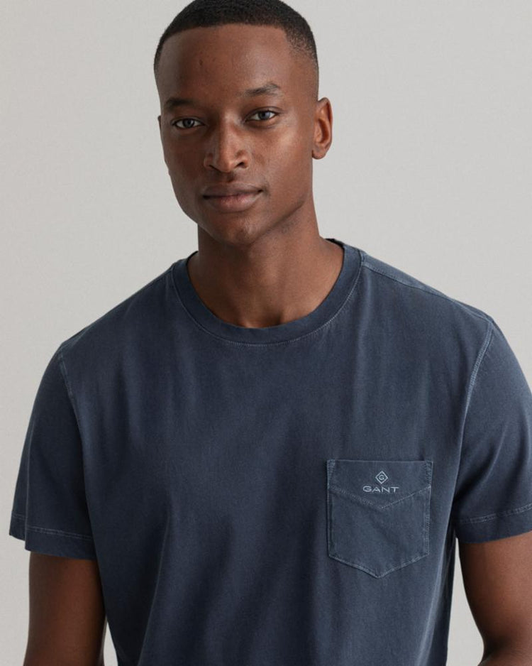 Gant Apparel Mens D1. SUNFADED SS T-SHIRT 433/EVENING BLUE