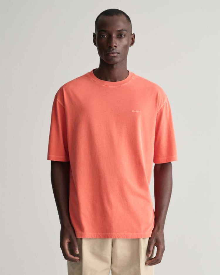 Gant Apparel Mens SUNFADED SS T-SHIRT 828/BURNT ORANGE