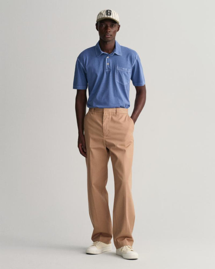 Gant Apparel Mens SOLID SUNFADED JERSEY SS RUGGER 464/SALTY SEA