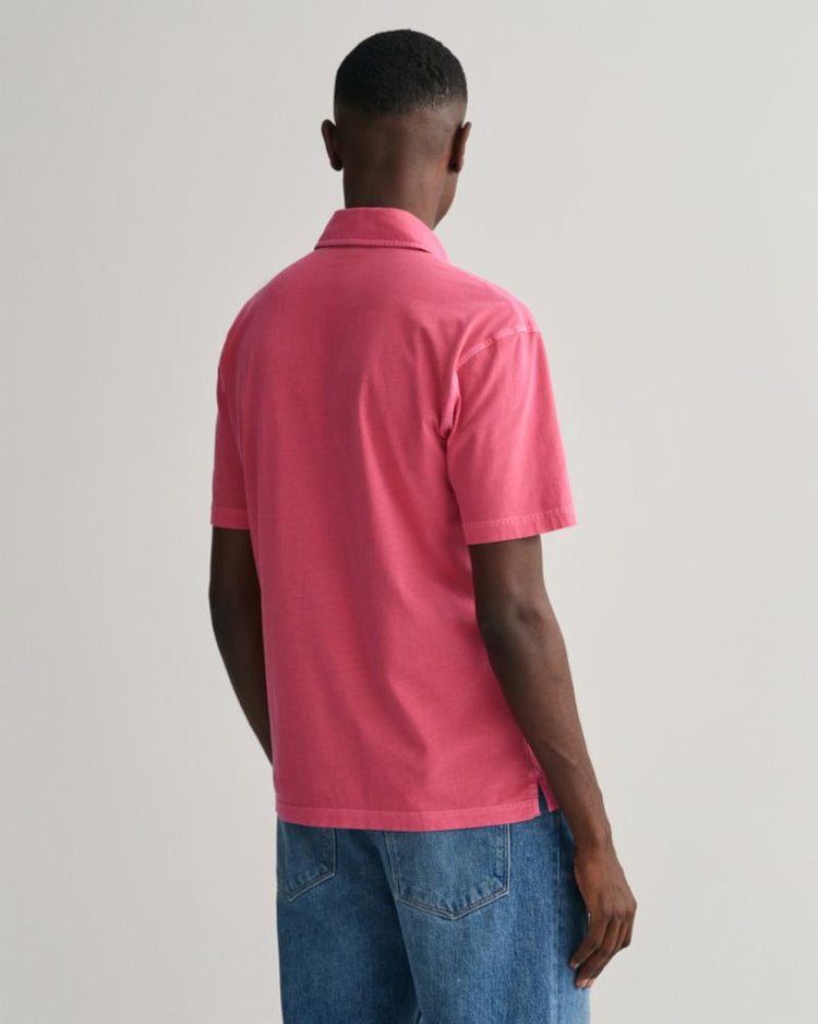 Gant Apparel Mens SOLID SUNFADED JERSEY SS RUGGER 635/MAGENTA PINK