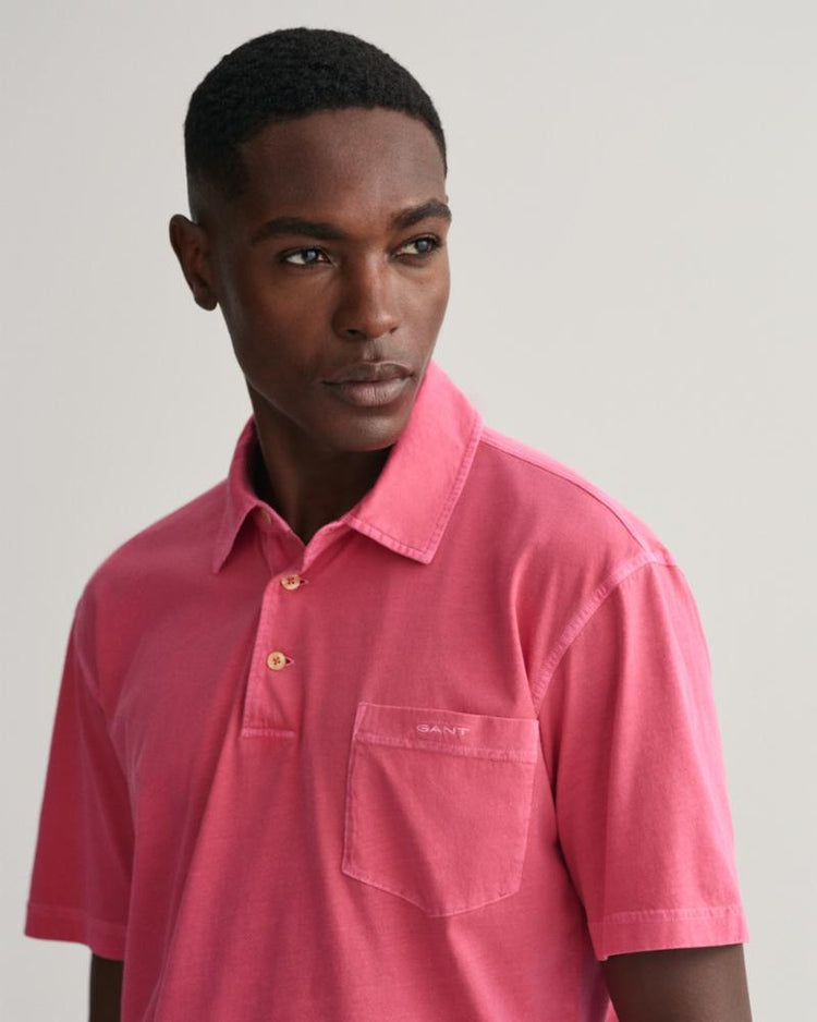 Gant Apparel Mens SOLID SUNFADED JERSEY SS RUGGER 635/MAGENTA PINK