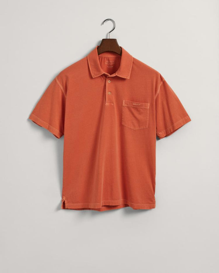 Gant Apparel Mens SOLID SUNFADED JERSEY SS RUGGER 834/APRICOT ORANGE