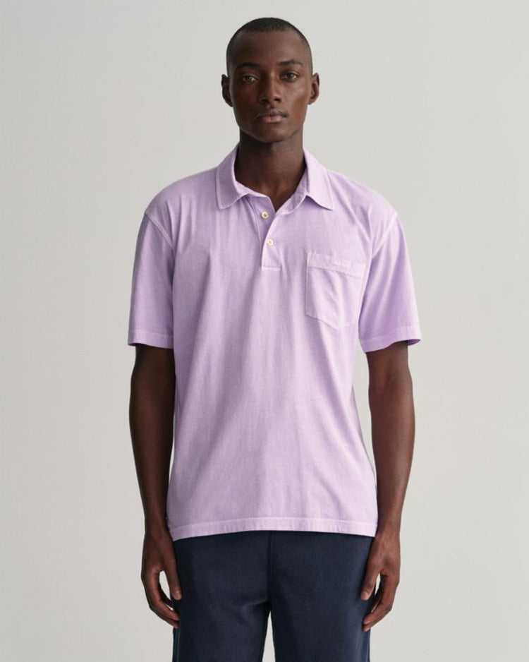 Gant Apparel Mens SOLID SUNFADED JERSEY SS RUGGER 525/SOOTHING LILAC