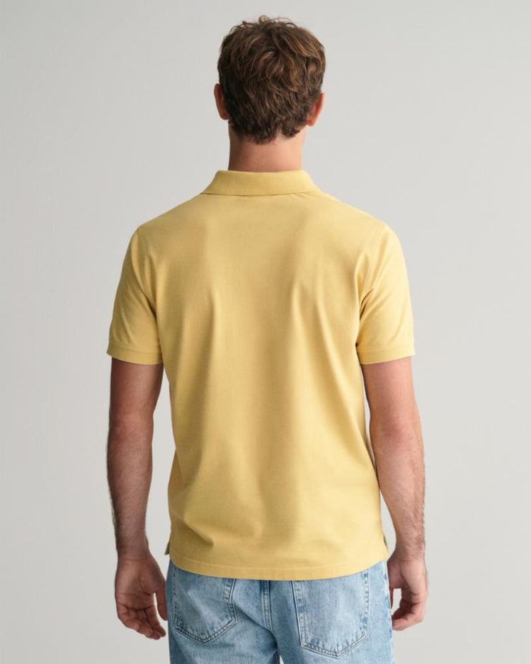 Gant Apparel Mens REG CONTRAST PIQUE SS RUGGER 726/DUSTY YELLOW