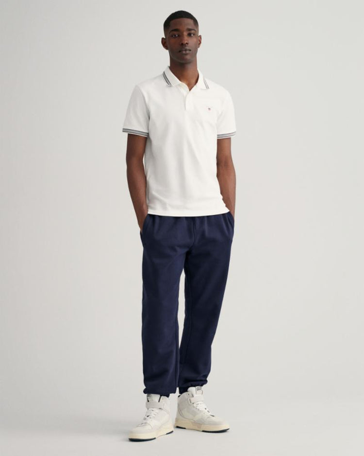 Gant Apparel Mens HERRINGBONE TIPPING PIQUE 113/EGGSHELL