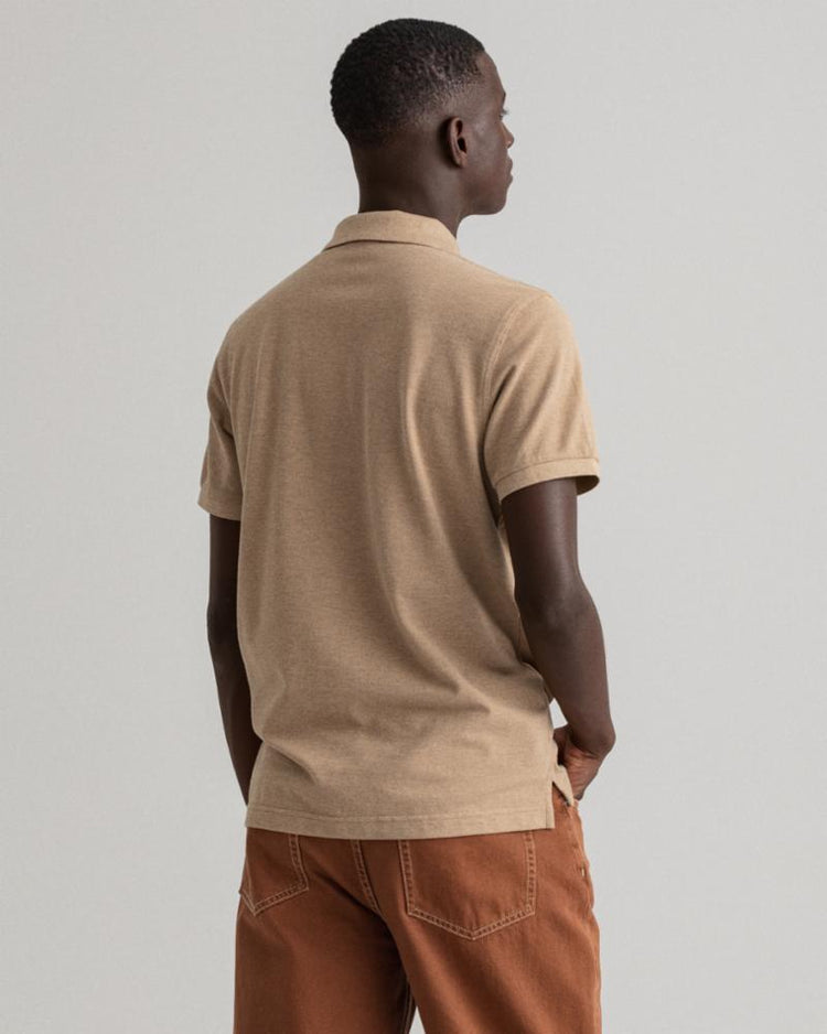 Gant Apparel Mens ORIGINAL PIQUE SS RUGGER 296/KHAKI MEL