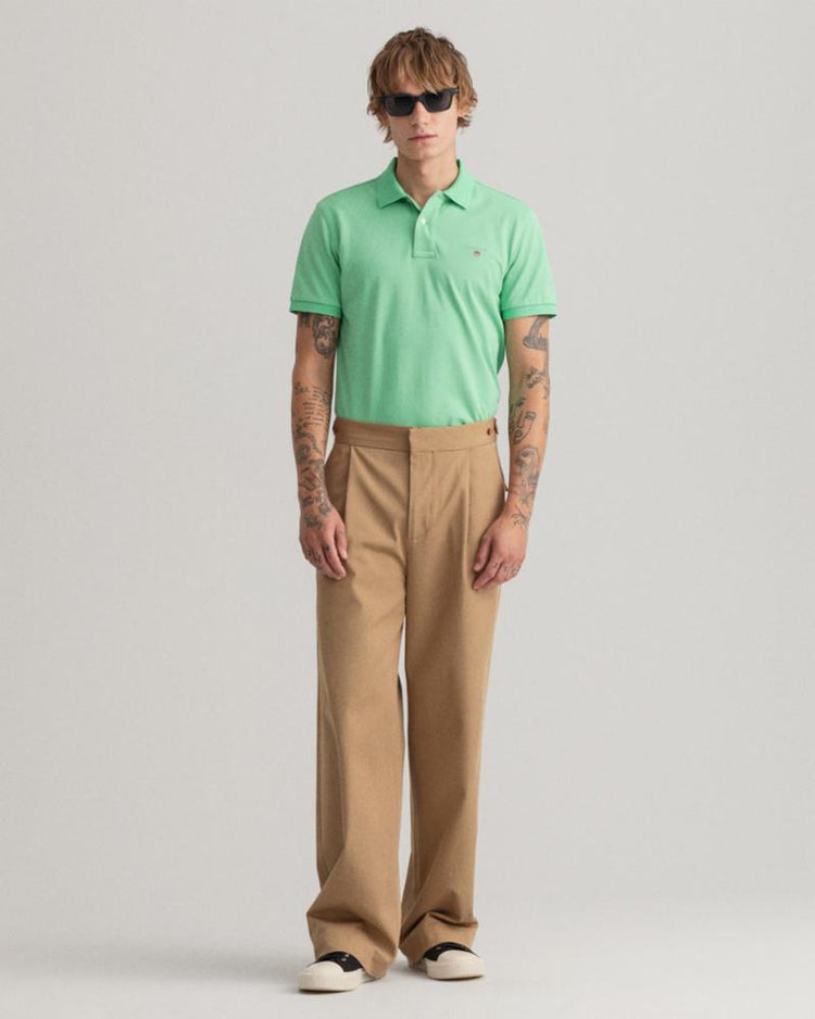 Gant Apparel Mens ORIGINAL PIQUE SS RUGGER 304/ABSINTHE GREEN