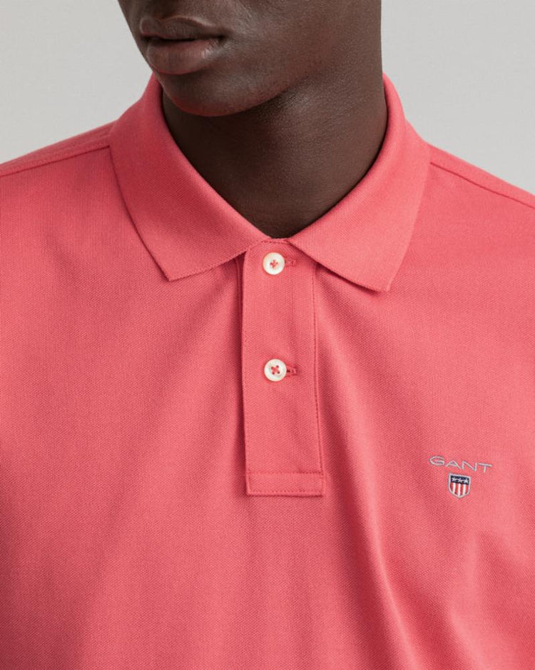 Gant Apparel Mens ORIGINAL PIQUE SS RUGGER 652/WATERMELON PINK