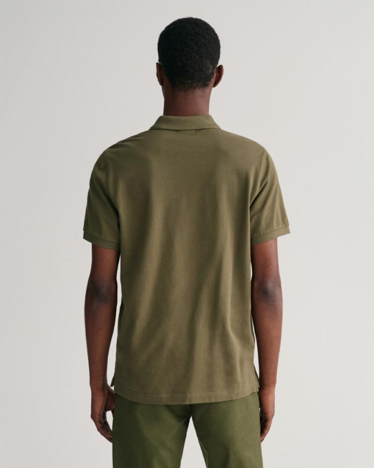 Gant Apparel Mens REG SHIELD SS PIQUE POLO 301/JUNIPER GREEN