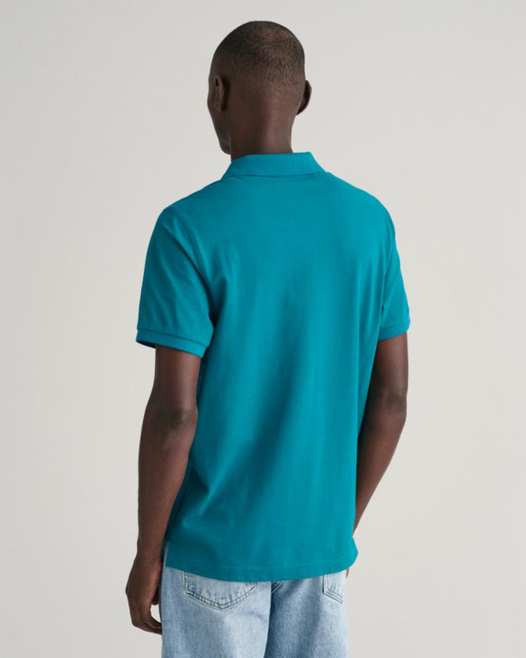 Gant Apparel Mens REG SHIELD SS PIQUE POLO 340/OCEAN TURQUOSIE