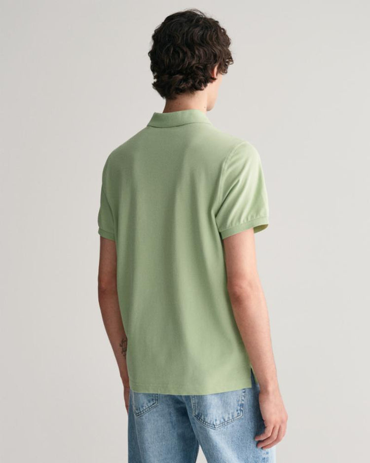 Gant Apparel Mens REG SHIELD SS PIQUE POLO 345/MILKY MATCHA