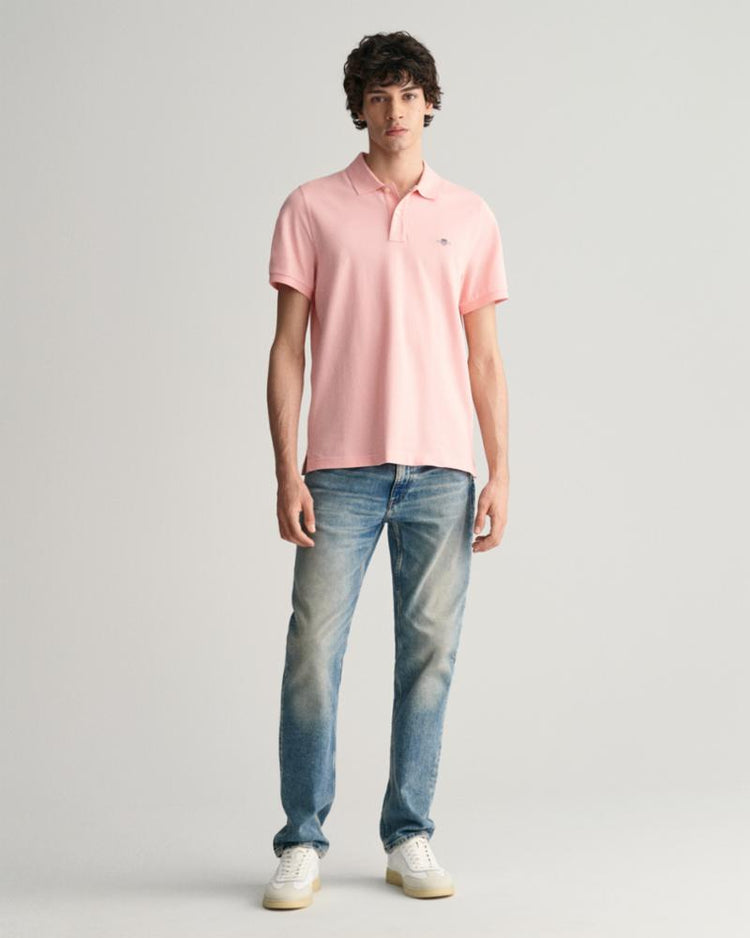 Gant Apparel Mens REG SHIELD SS PIQUE POLO 671/BUBBELGUM PINK