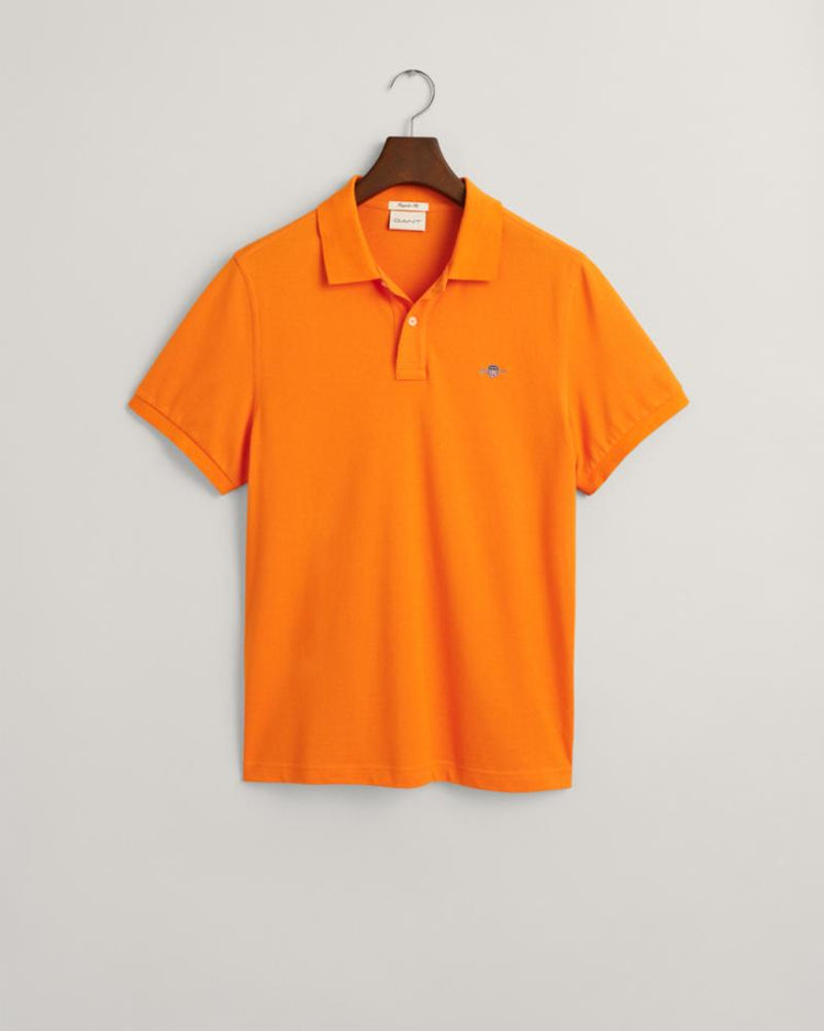 Gant Apparel Mens REG SHIELD SS PIQUE POLO 806/SWEET ORANGE
