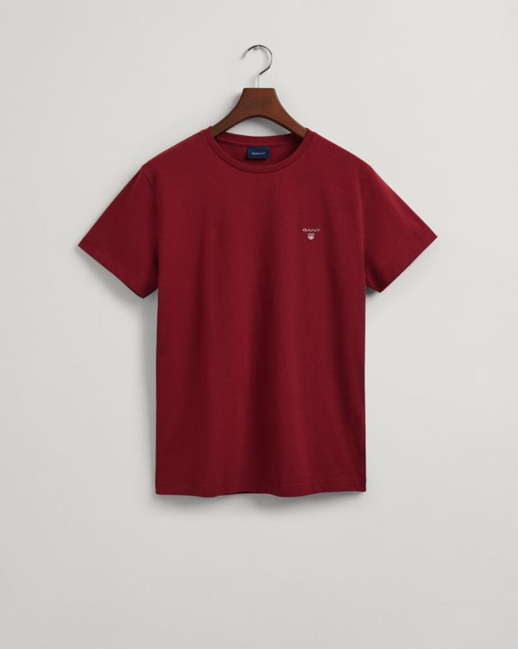 Gant Apparel Mens ORIGINAL SS T-SHIRT 604/PLUMPED RED