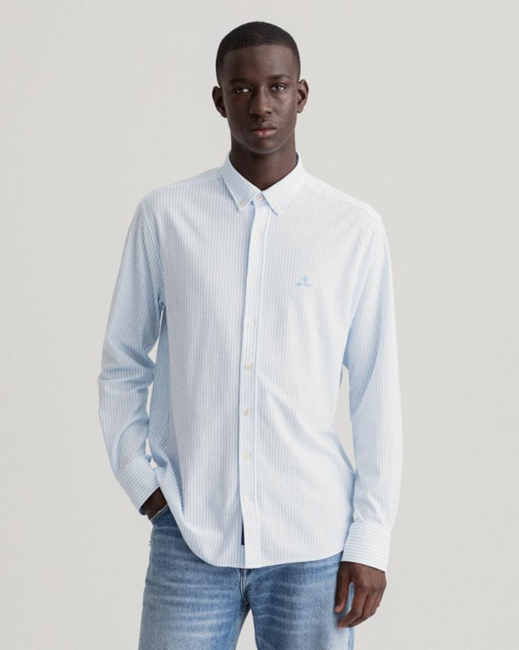 Gant Apparel Mens TP PIQUE STRIPE REG BD 468/CAPRI BLUE