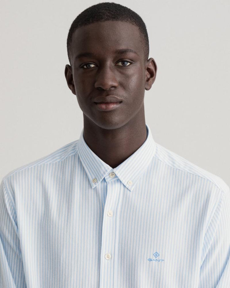 Gant Apparel Mens TP PIQUE STRIPE REG BD 468/CAPRI BLUE