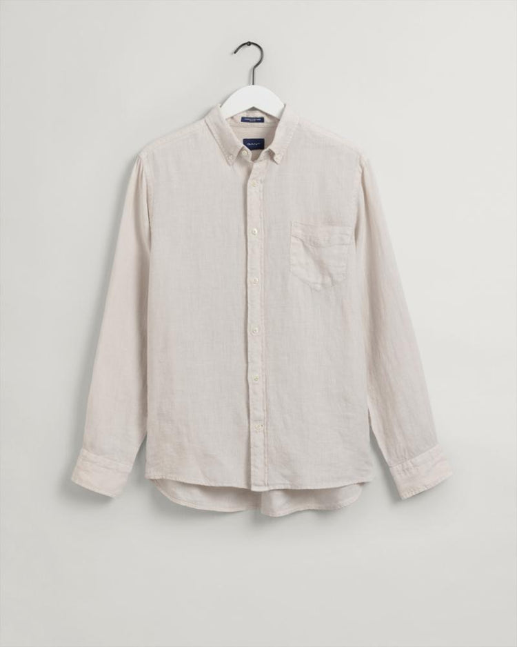 Gant Apparel Mens REG UT GMNT DYED LINEN BD 34/PUTTY