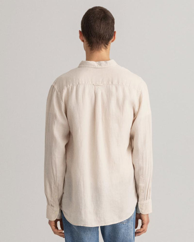 Gant Apparel Mens REG UT GMNT DYED LINEN BD 34/PUTTY