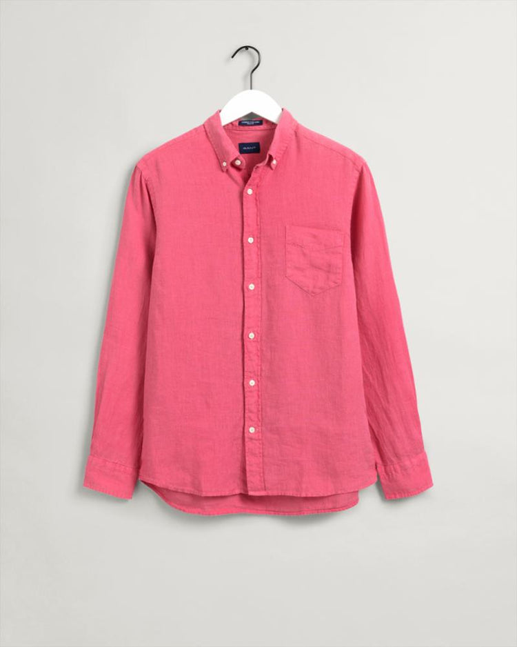 Gant Apparel Mens REG UT GMNT DYED LINEN BD 665/RAPTURE ROSE