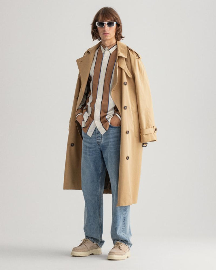 Gant Apparel Mens REG TWILL STRIPE BD 210/ROASTED WALNUT