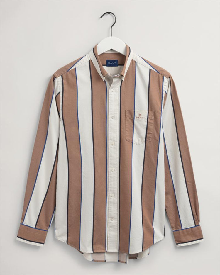Gant Apparel Mens REG TWILL STRIPE BD 210/ROASTED WALNUT