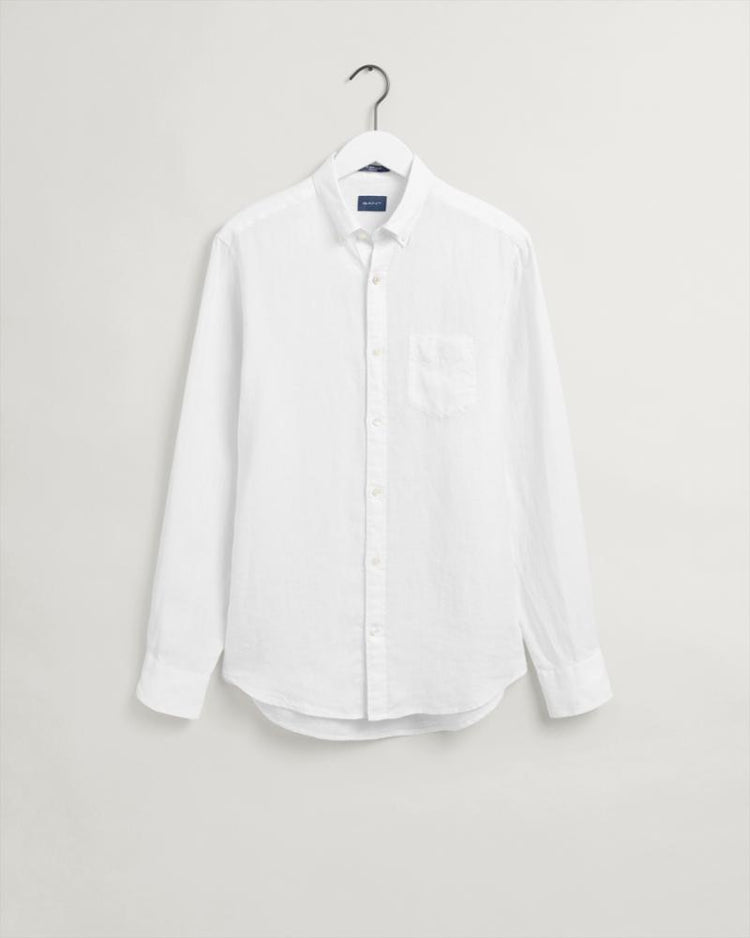 Gant Apparel Mens REG LINEN SHIRT BD 110/WHITE