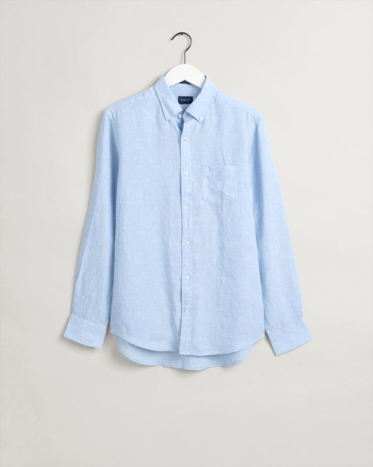 Gant Apparel Mens REG LINEN SHIRT BD 468/CAPRI BLUE