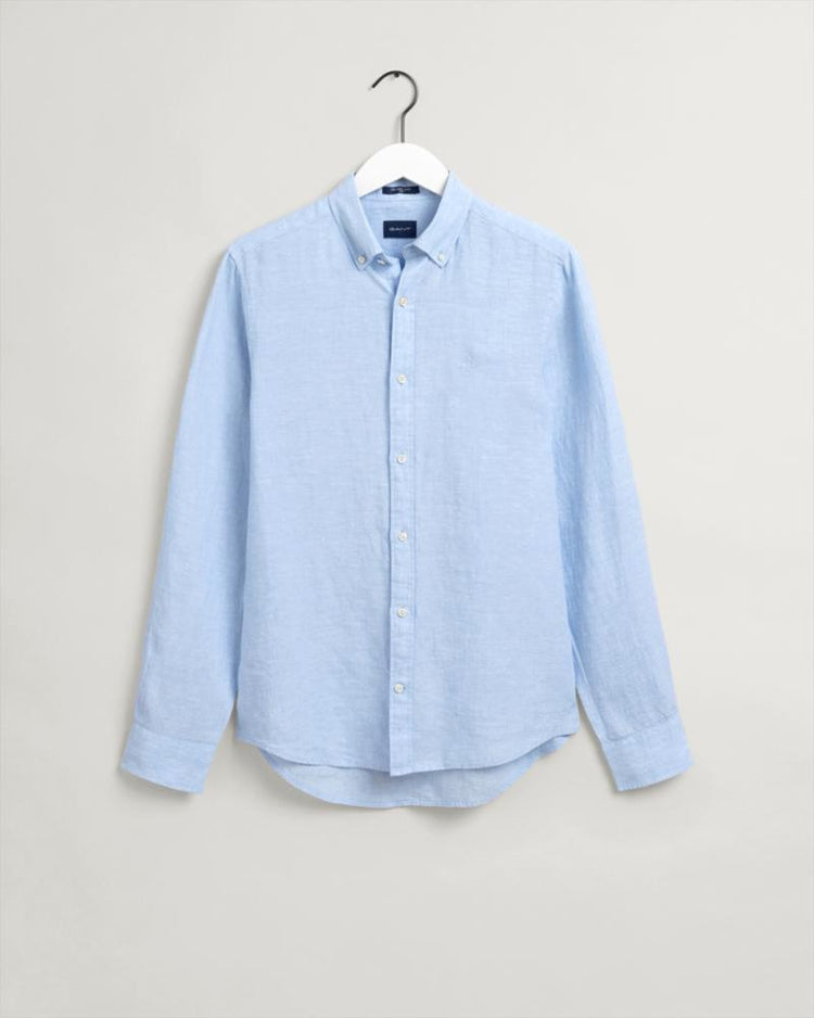 Gant Apparel Mens SLIM LINEN SHIRT BD 468/CAPRI BLUE