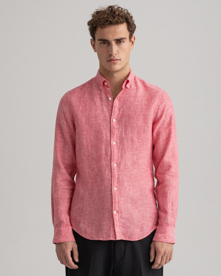 Gant Apparel Mens SLIM LINEN SHIRT BD 652/WATERMELON PINK