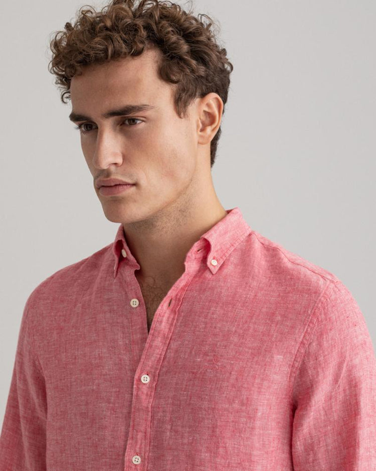 Gant Apparel Mens SLIM LINEN SHIRT BD 652/WATERMELON PINK