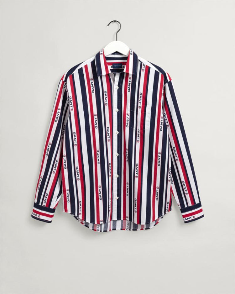 Gant Apparel Mens REL RETRO SHIELD STRIPE TOWN 409/CLASSIC BLUE