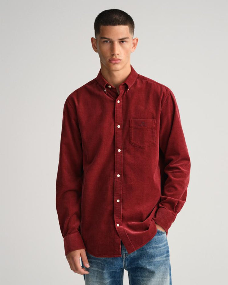Gant Apparel Mens REG CORDUROY SHIRT BD 604/PLUMPED RED