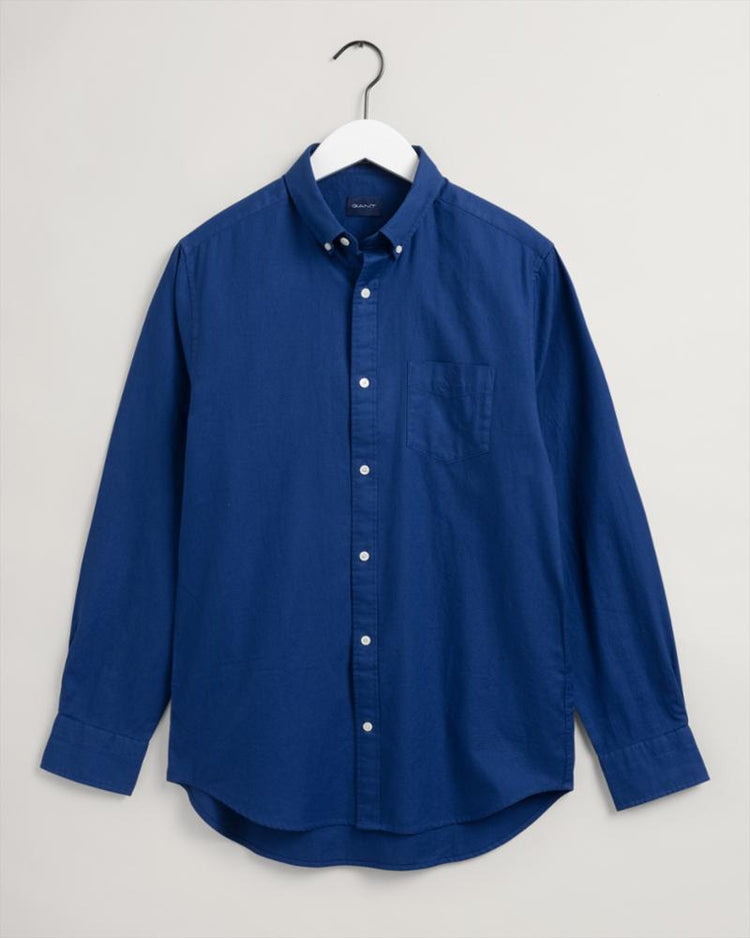 Gant Apparel Mens REG GMNT DYED BASKET WEAVE BD 436/COLLEGE BLUE