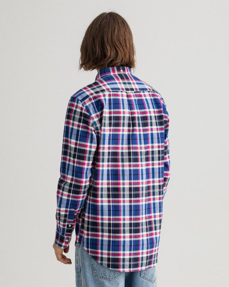 Gant Apparel Mens REG OXFORD CHECK BD 433/EVENING BLUE