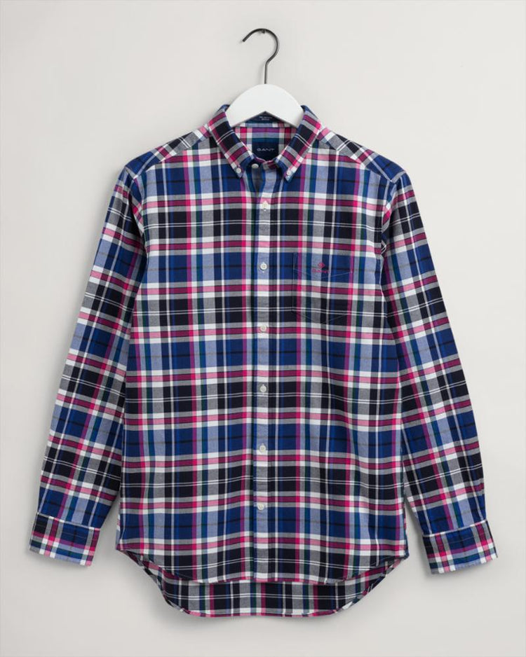 Gant Apparel Mens REG OXFORD CHECK BD 433/EVENING BLUE