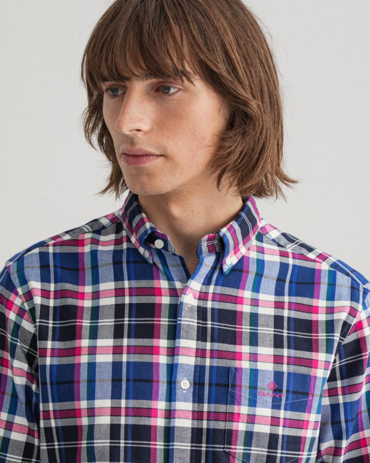 Gant Apparel Mens REG OXFORD CHECK BD 433/EVENING BLUE