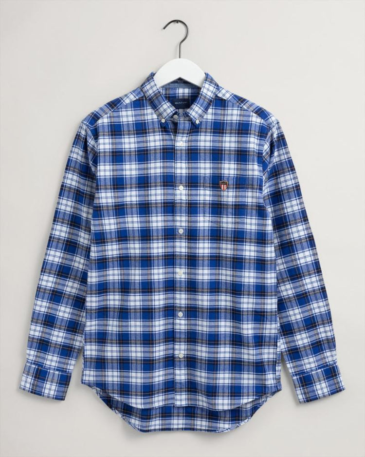 Gant Apparel Mens REG TARTAN BANNER SHIELD BD 436/COLLEGE BLUE