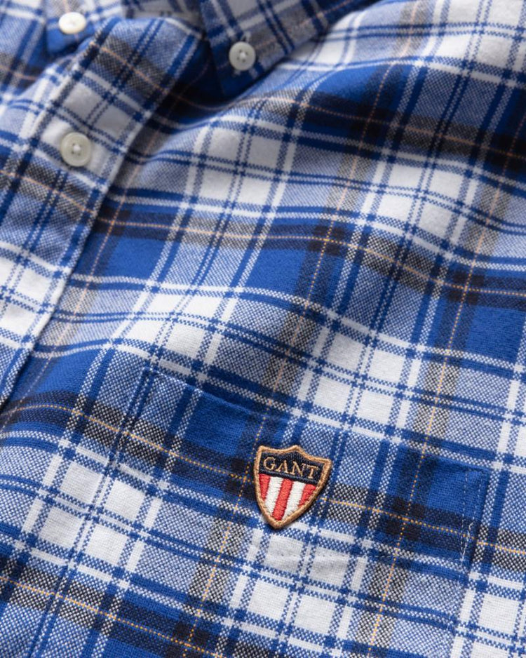 Gant Apparel Mens REG TARTAN BANNER SHIELD BD 436/COLLEGE BLUE