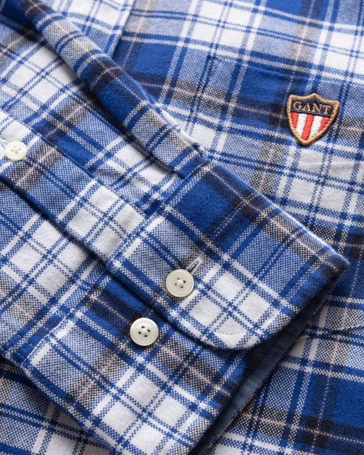 Gant Apparel Mens REG TARTAN BANNER SHIELD BD 436/COLLEGE BLUE