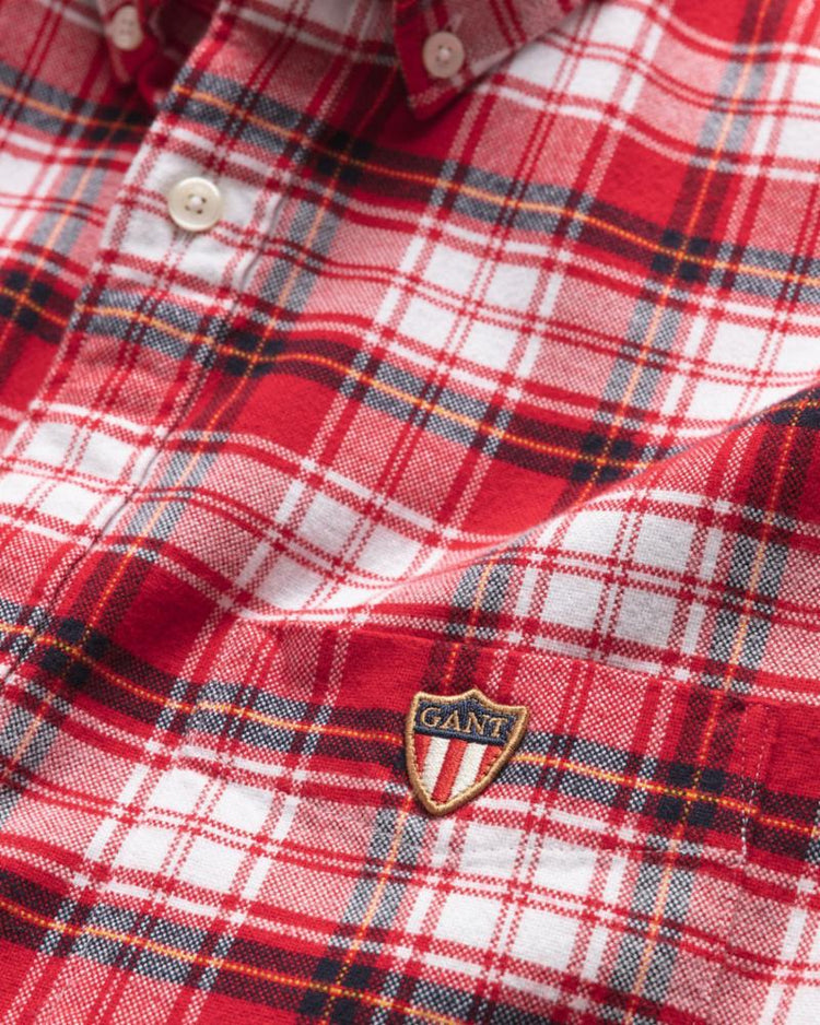 Gant Apparel Mens REG TARTAN BANNER SHIELD BD 630/EQUESTRIAN RED