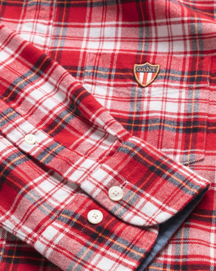Gant Apparel Mens REG TARTAN BANNER SHIELD BD 630/EQUESTRIAN RED