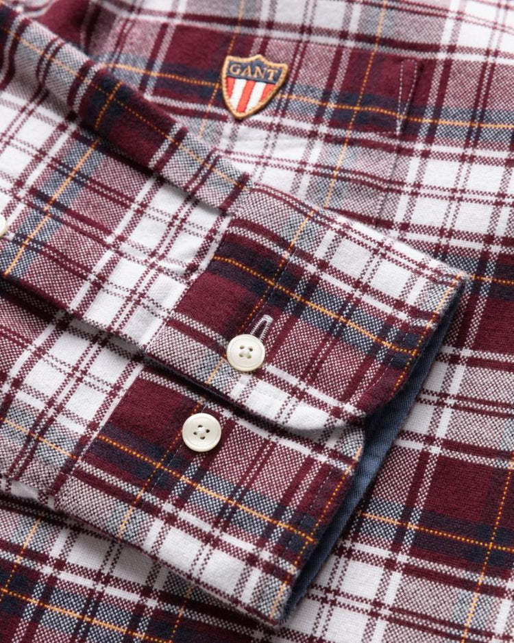 Gant Apparel Mens REG TARTAN BANNER SHIELD BD 644/ROYAL PORT RED