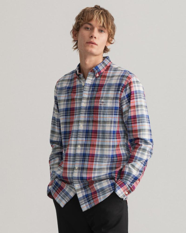 Gant Apparel Mens REG OXFORD CHECK BD 630/EQUESTRIAN RED