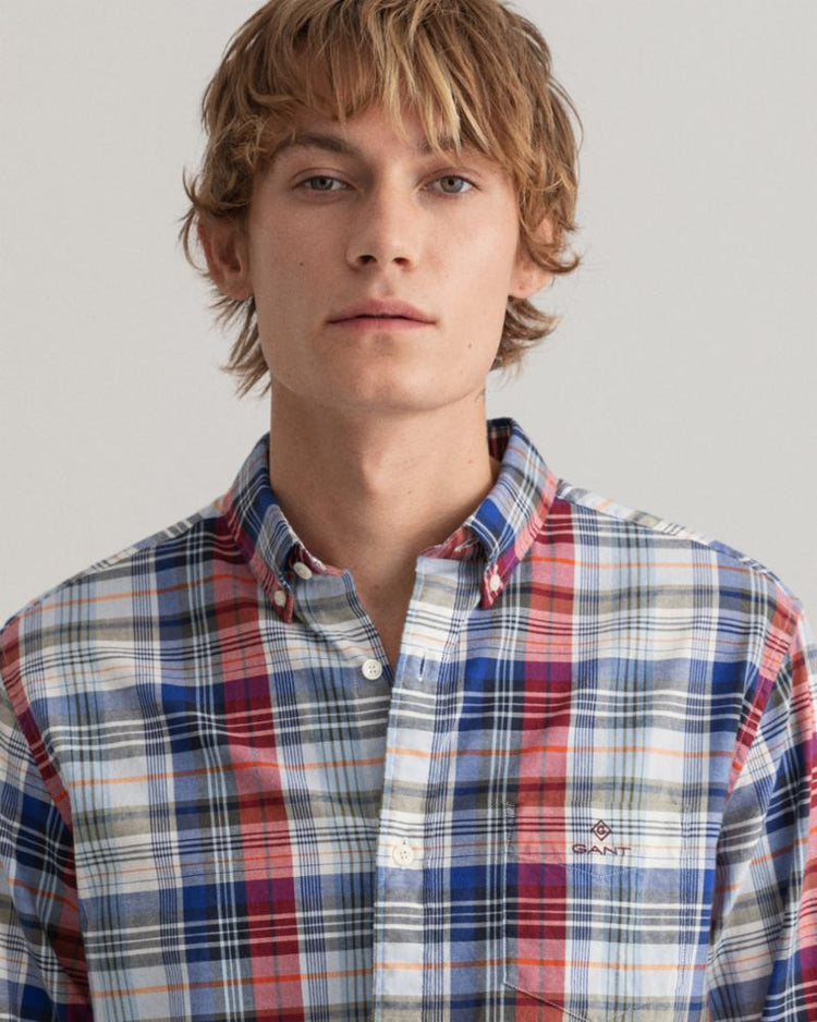 Gant Apparel Mens REG OXFORD CHECK BD 630/EQUESTRIAN RED