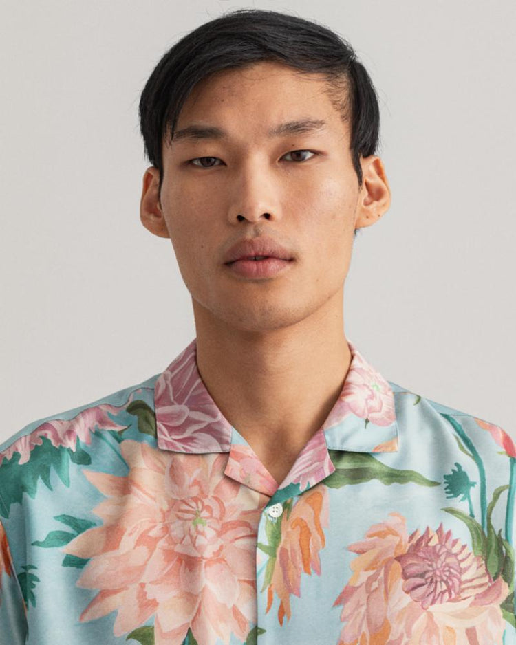 Gant Apparel Mens REL DAHLIA PRINT SILK 665/RAPTURE ROSE