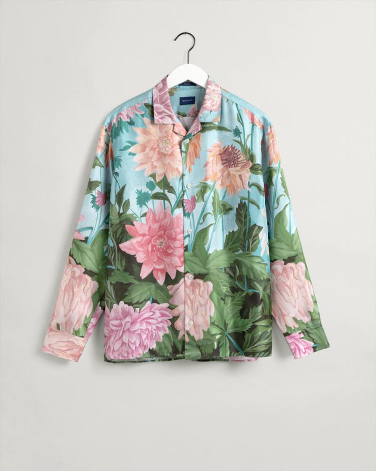 Gant Apparel Mens REL DAHLIA PRINT SILK 665/RAPTURE ROSE