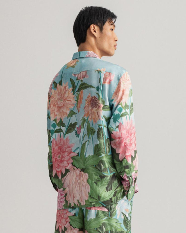 Gant Apparel Mens REL DAHLIA PRINT SILK 665/RAPTURE ROSE