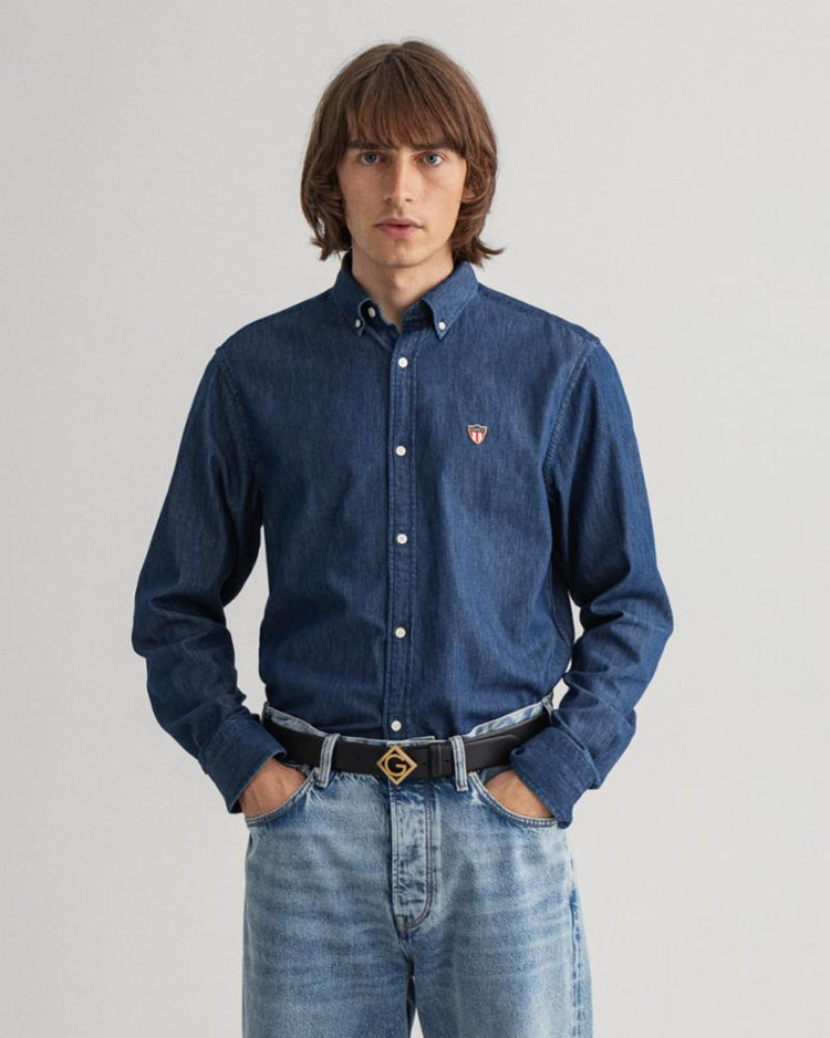 Gant Apparel Mens REG INDIGO BANNER SHIELD BD 989/DARK INDIGO